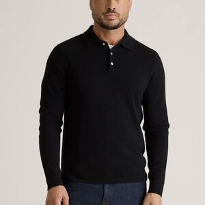 NWT Quince Mongolian Cashmere Polo Sweater